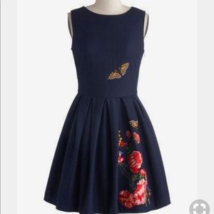 Nishe ModCloth Blue Wool Dress - 2